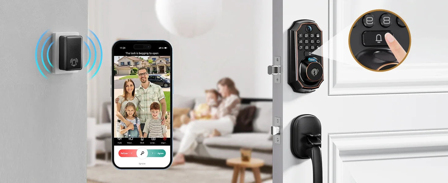 ARPHA Smart Lock D289H Keyless Door Lock with Camera