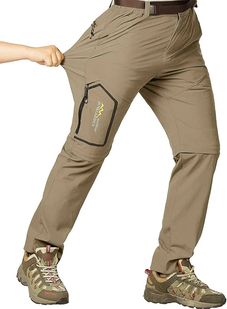 Spring Hiking Tactical Pants Men Waterproof Detachable Fishing Wear Climbing Clothes Quick Dry Anti-UV Trousers