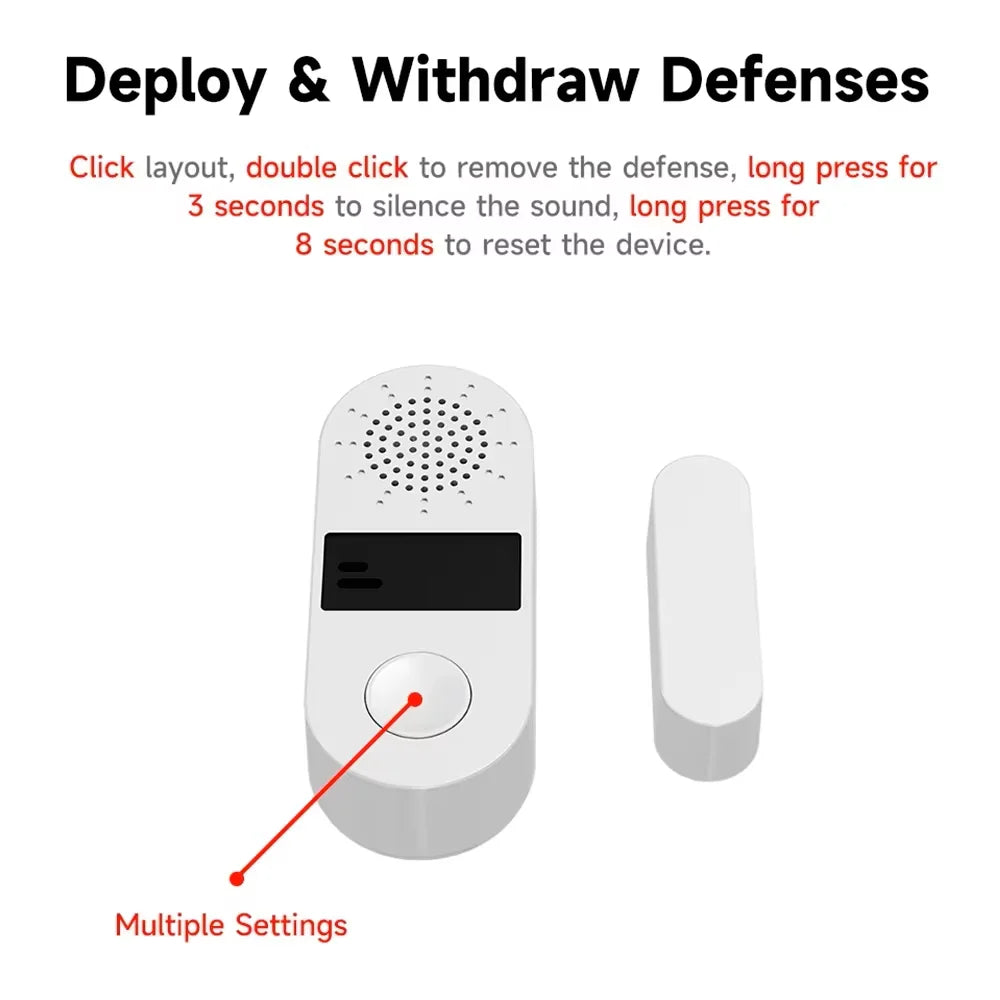 Wi-Fi Door Sensor with Sound and Light Alarm