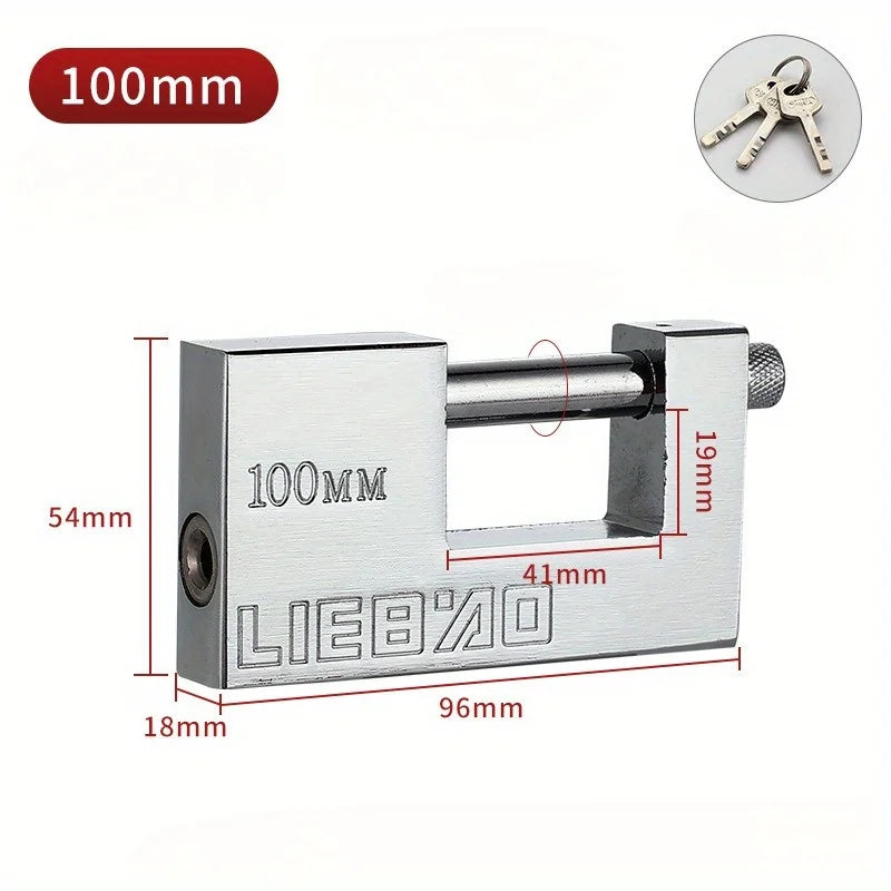 Rectangular Horizontal-Opening Padlock