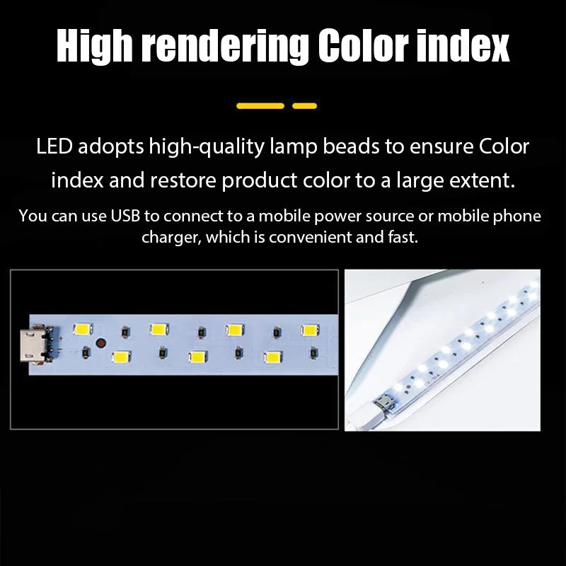 Mini LED Photo Light Box with Six Backdrops