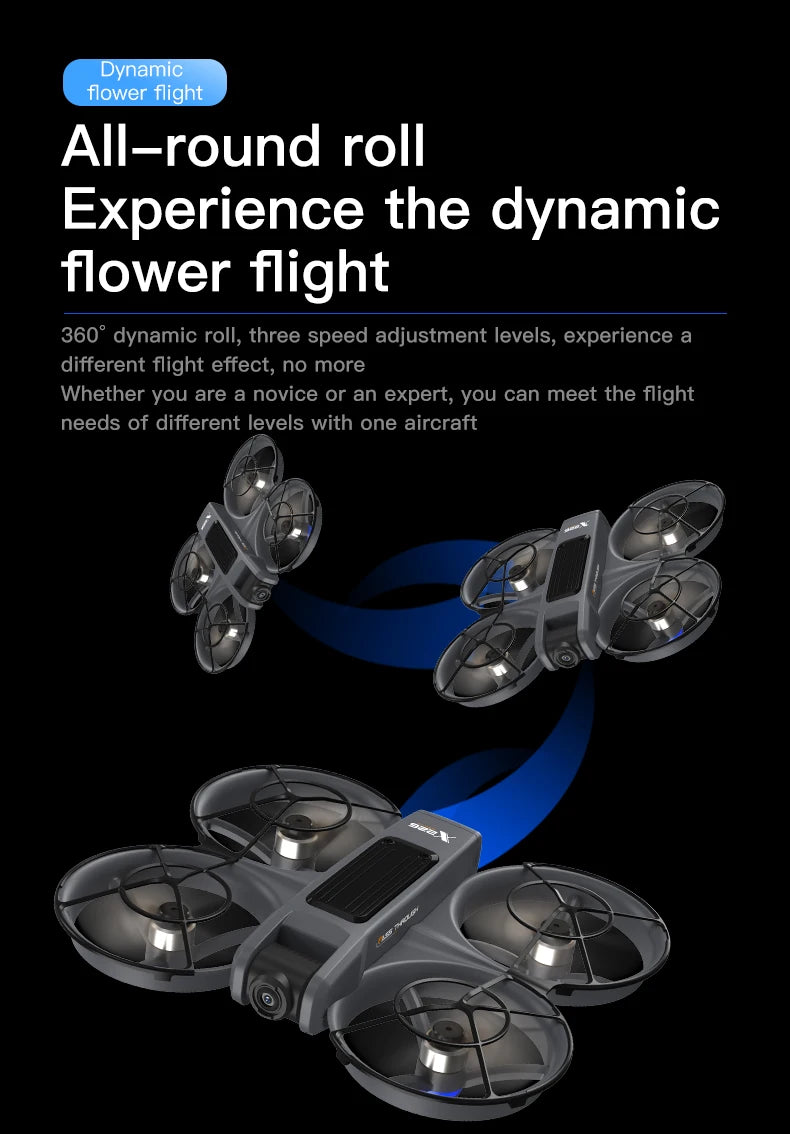 VR Big Drones 4K HD Wide Angle Camera WiFi FPV RC Helicopter with Large Screen Foldable Quadcopter for Professional Photography