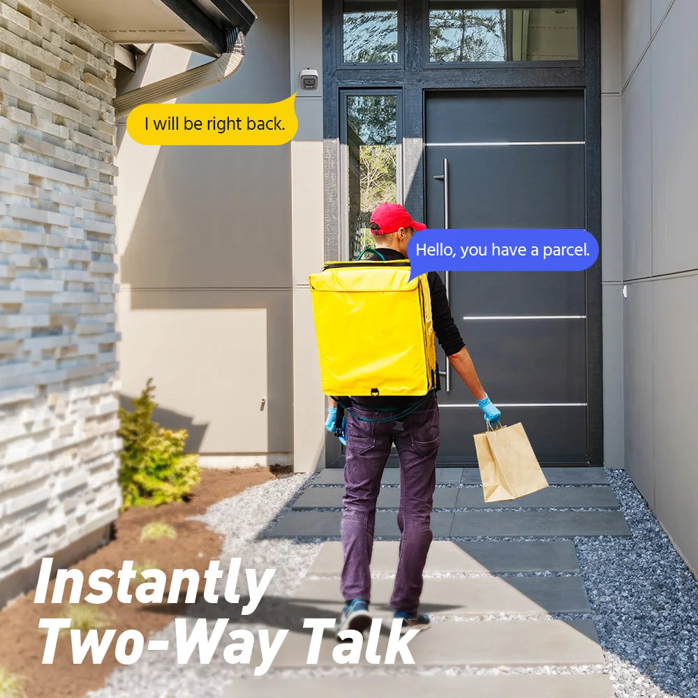 4K PoE Security Camera System with Two-Way Talk, Human and Vehicle Detection, Dual Light Night Vision, 4mm Lens, IP67