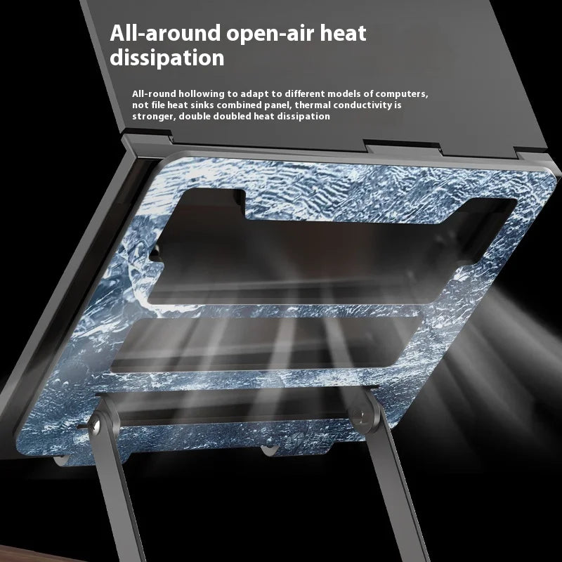 Supporto portatile regolabile in metallo per laptop