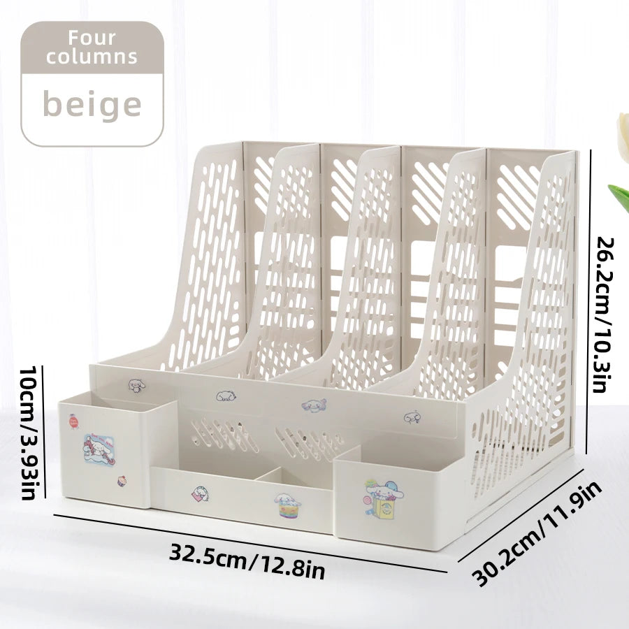 Four-Section Desktop File and Document Organiser