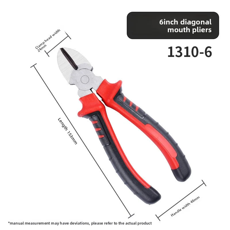 3 Types Pliers Set, Heavy Duty Combination Long Nose Diagonal Cutter Pliers, Wire Cutting Gripping Tool Kit for DIY Repair