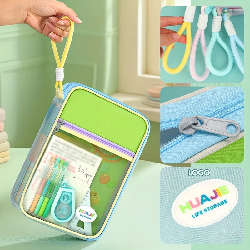 L-Shaped Open Document Bag with Subject Compartments