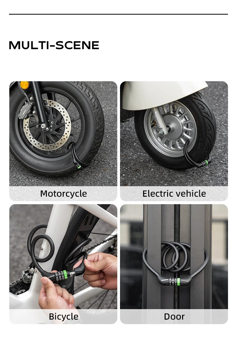 Bike Cable Lock with Password Security