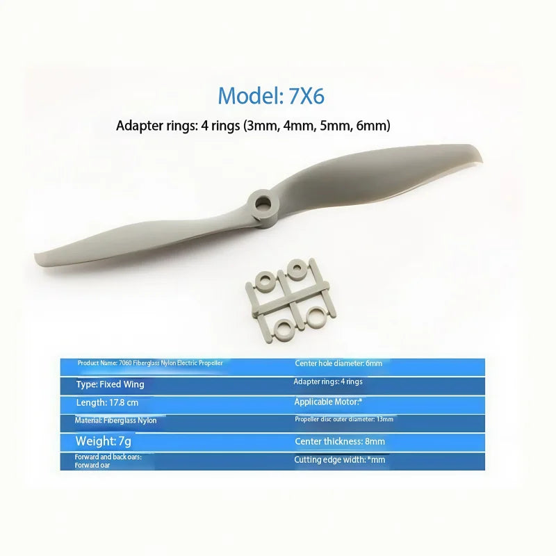Nylon Propellers for Compatible Fixed-Wing RC Models
