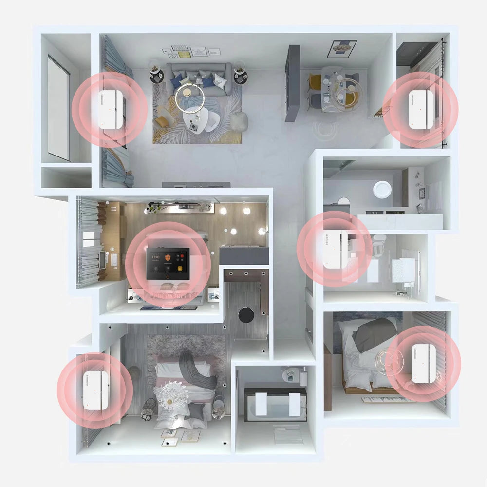 Staniot LoRa Wireless Contact Detector 5 Years Long Battery Life 500m Remote Transmission Door Window Entry Sensor for Home Security