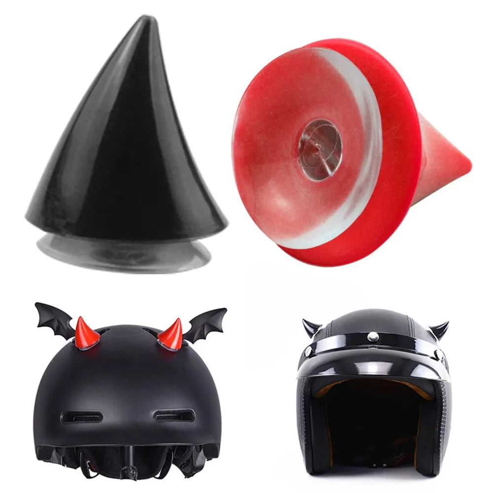 2PCS Motorcycle Helmet Cute Corner Rubber Horn Decoration Motocross Full Face Off Road Helmet Decoration Moto Car Accessories 
