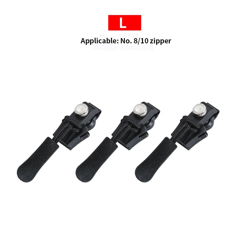 Universal Detachable Metal Zipper Slider Puller Detachable Instant Repair Kit DIY Replacement Lever Locks for Clothing Luggage 