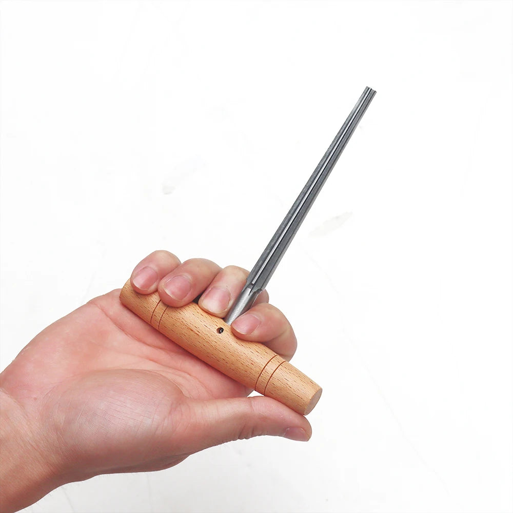  Violin peg hole reamer met houten handvat