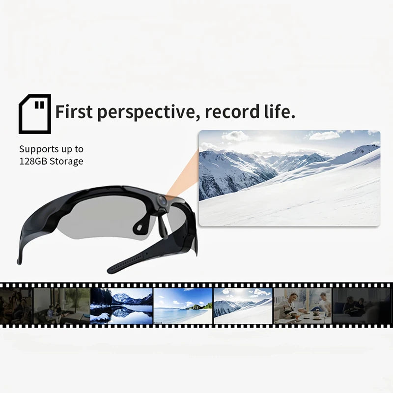Xiaomi New Sunglasses With 1080p High-definition Mini Camera Smart Glasses Cycling Recorder Outdoor Sports Recording Goggles 