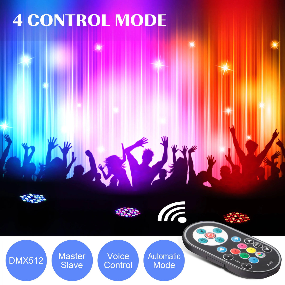Par LED DMX RGB 2-Pack per Palco 36 LED