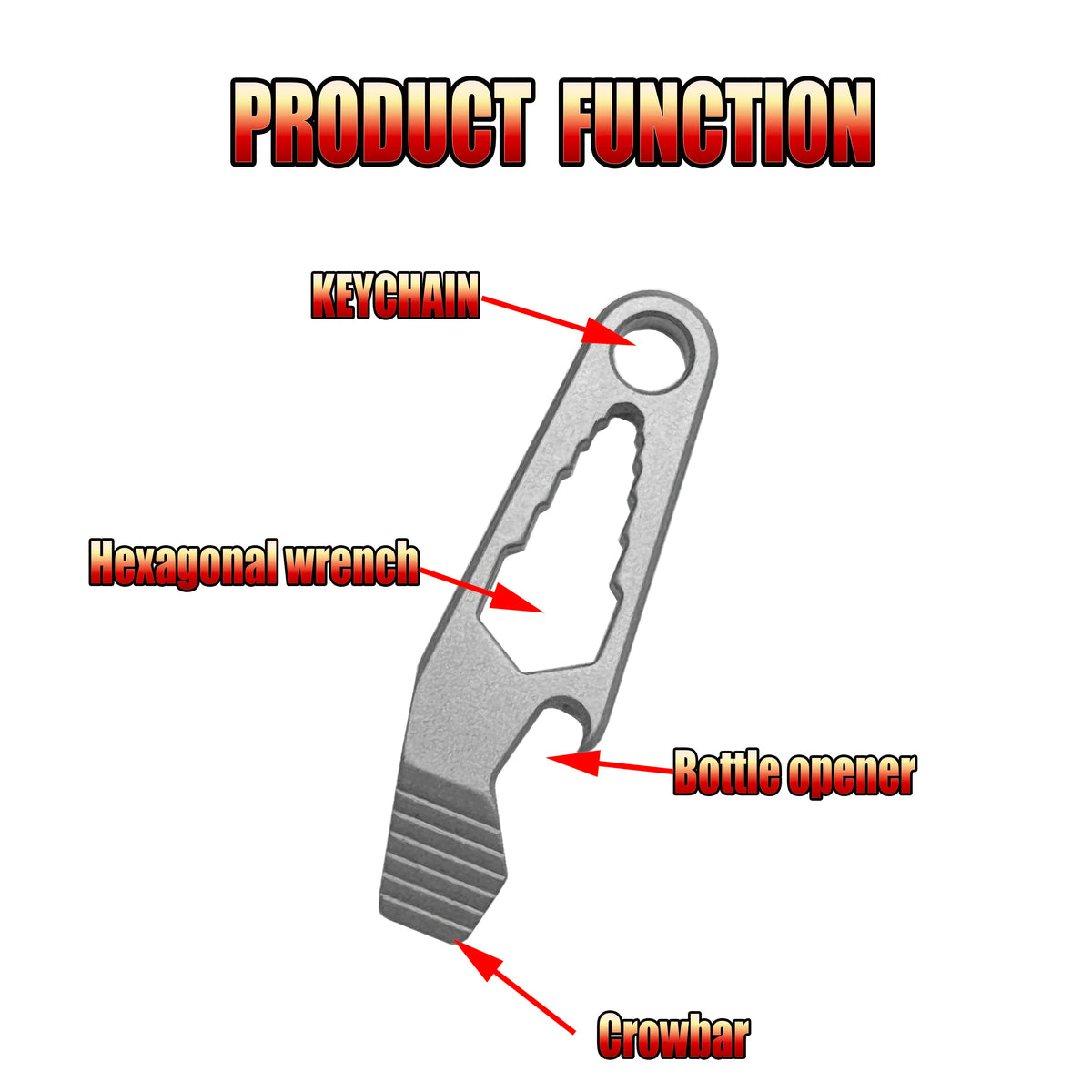 Mini Pocket Pry Tool with Bottle Opener
