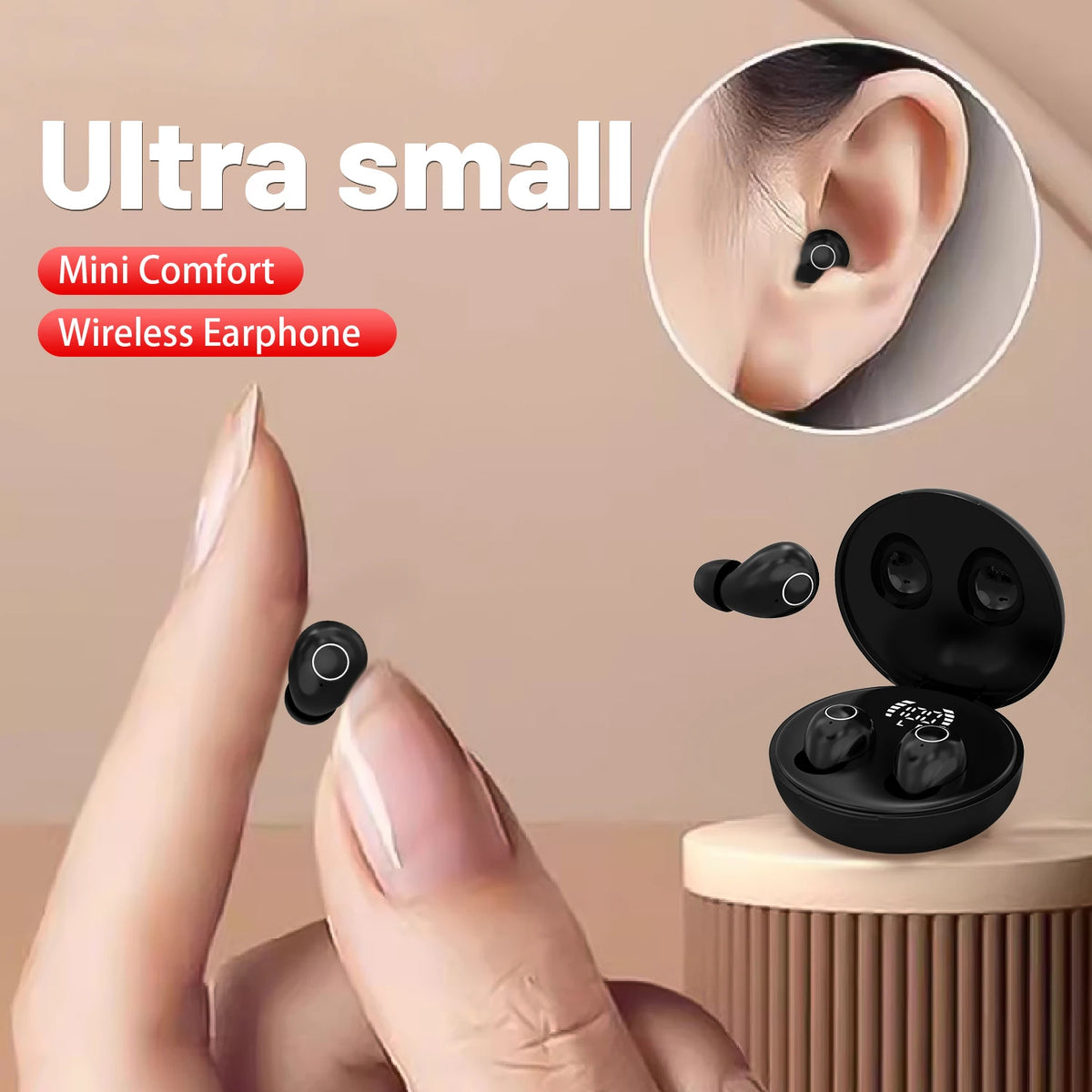 Ultra Small Invisible Wireless Bluetooth Earbuds