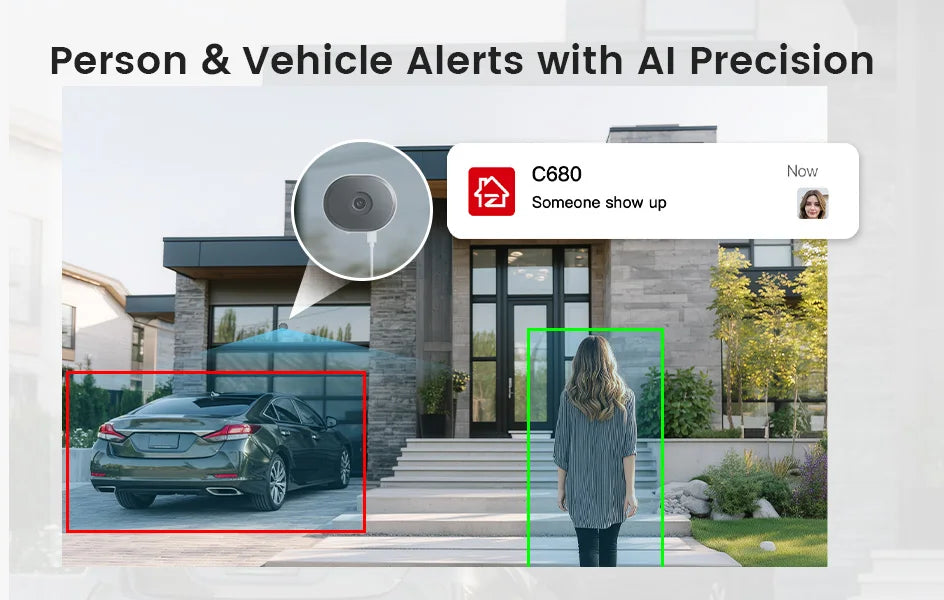 ZOSI C680 2K Window Security Camera with Full-Color Night Vision