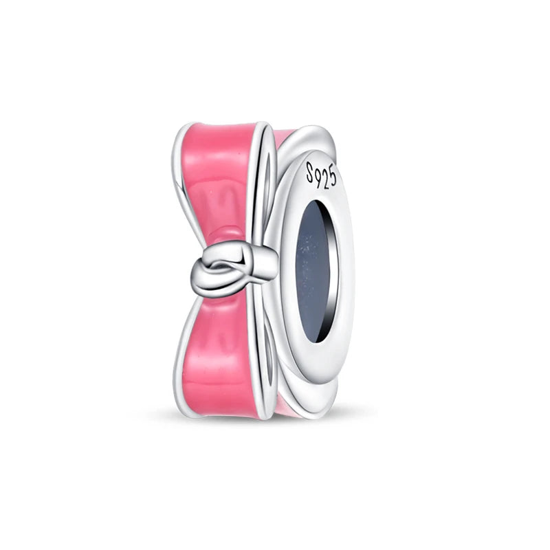 100% 925 Sterling Silver Rainbow Zircon Colorful Butterfly Dragon Shaped Silicone Stopper Charms Beads Fit DIY Bracelets Jewelry 