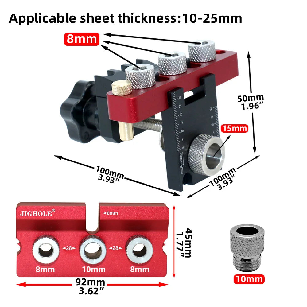 Three-in-One Adjustable Dowelling Jig