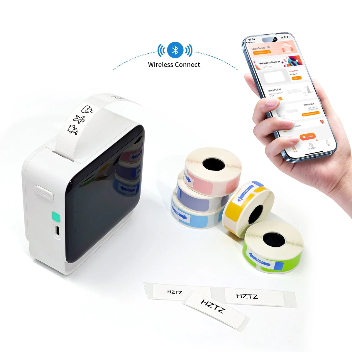 Prenosná Bluetooth termálna tlačiareň štítkov
