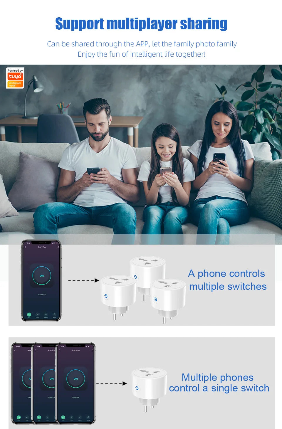 Tuya Wi-Fi Smart Plug Adapter - Regional Options