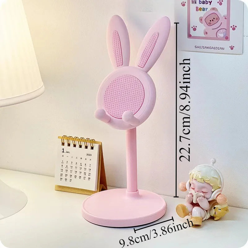 The cute Rabbit mobile phone stand desktop can lift and adjust the desktop phone accessories  phone stand  phone grip 