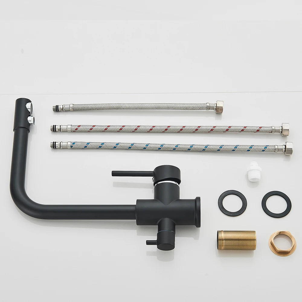 Robinet d'évier de cuisine filtré avec bec pour eau potable