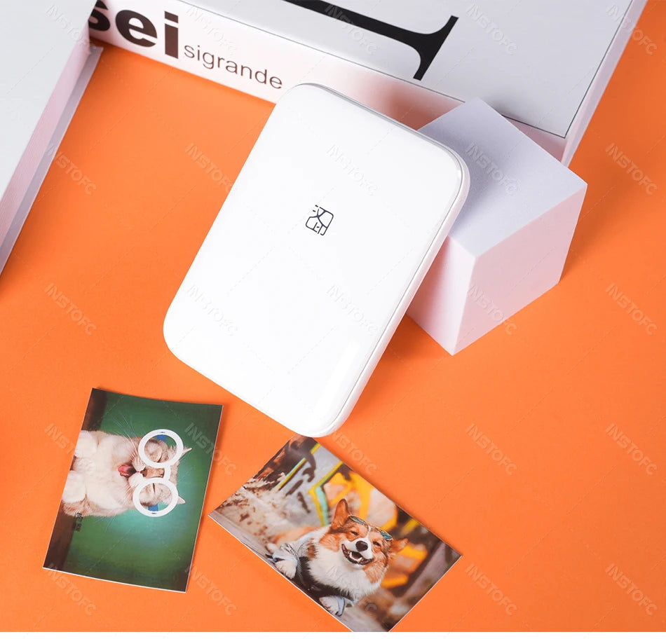 MT53 Color Photo Portable Printer Mobile Phone Mini Handheld Pocket Wifi Bluetooth Printing Machine 2x3 inch Sticky-Backed Paper 