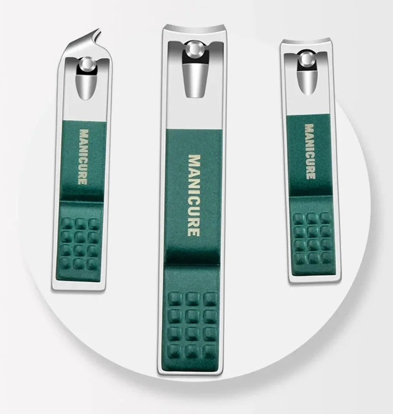 Green Manicure Set with Leather Case