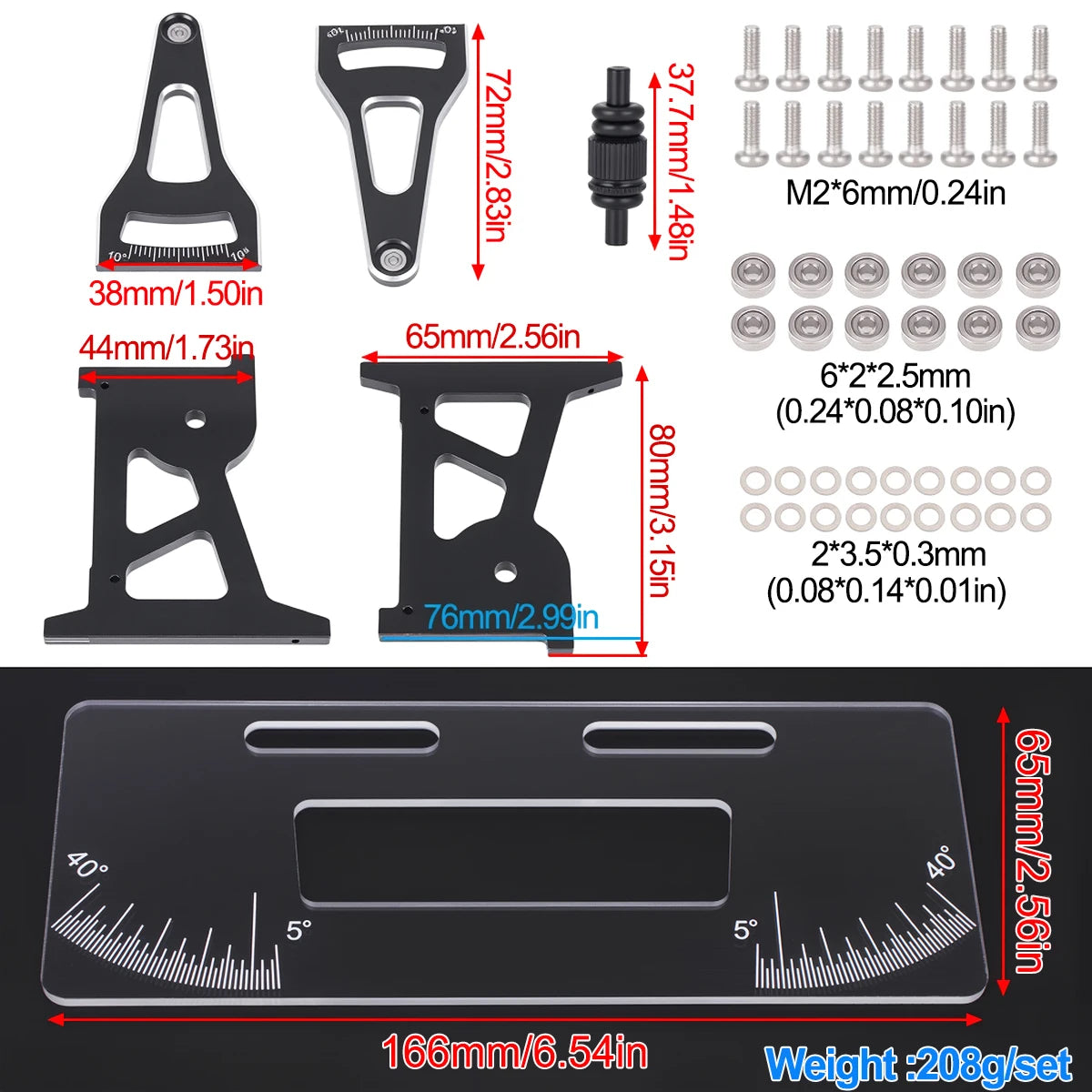 RC Chassis Setup Tools for 1/24 and 1/28 Models