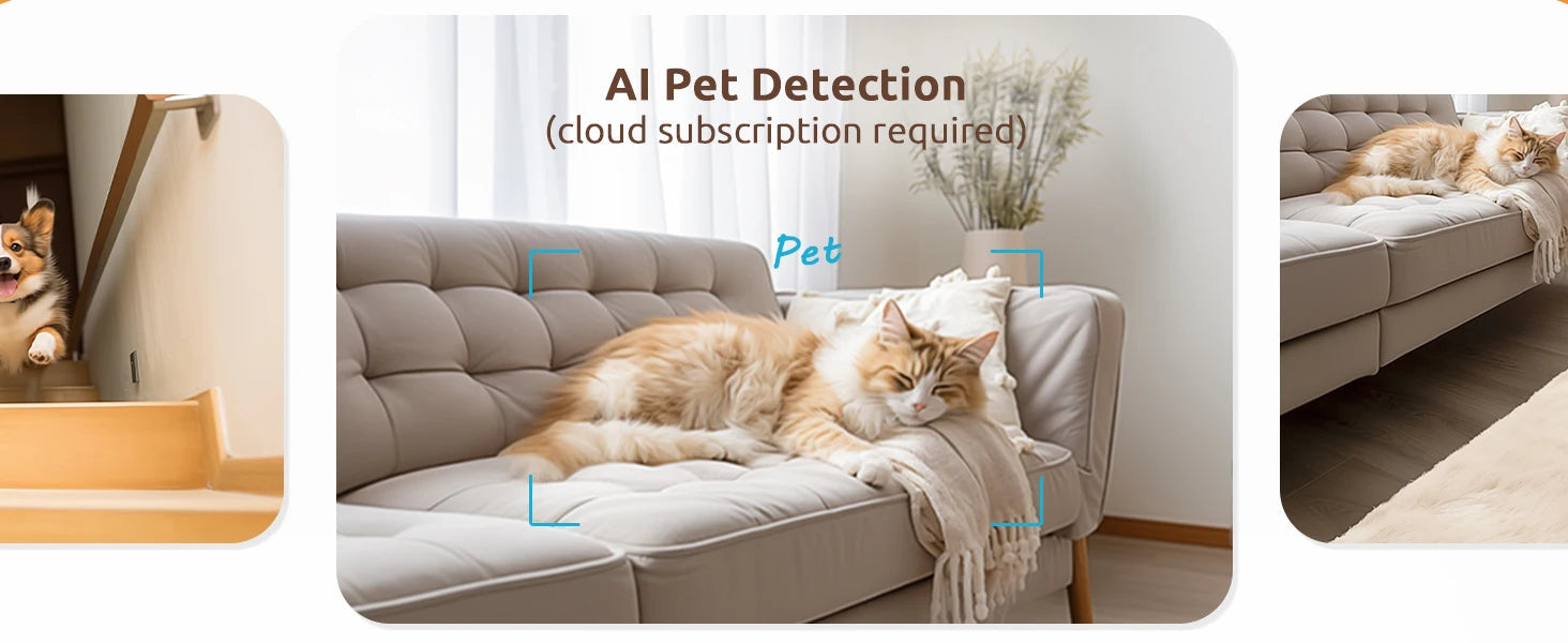 2 Pcs Blurams Indoor Security Camera 2K, Home Security Camera for Dog/Elder, Security Camera with One-Touch Call Update A31S-2pc 