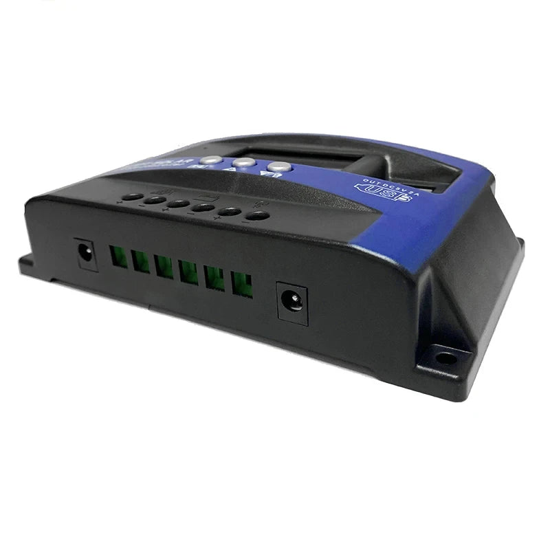 12V/24V Solar Charge Controller with LCD and Dual USB