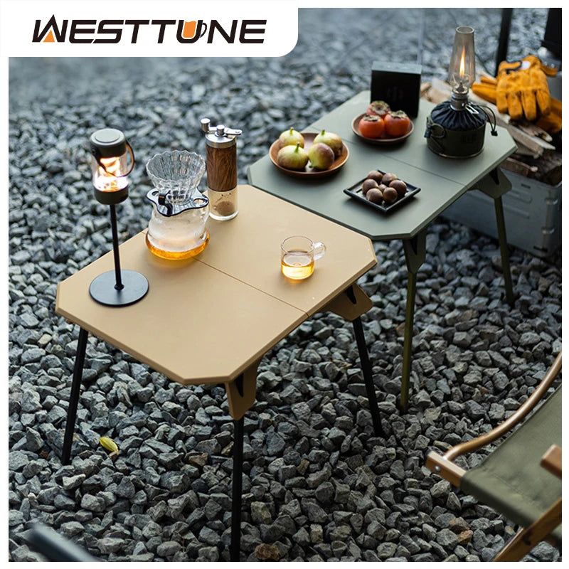 Ultralight Folding Camping Table with Dual Height Settings