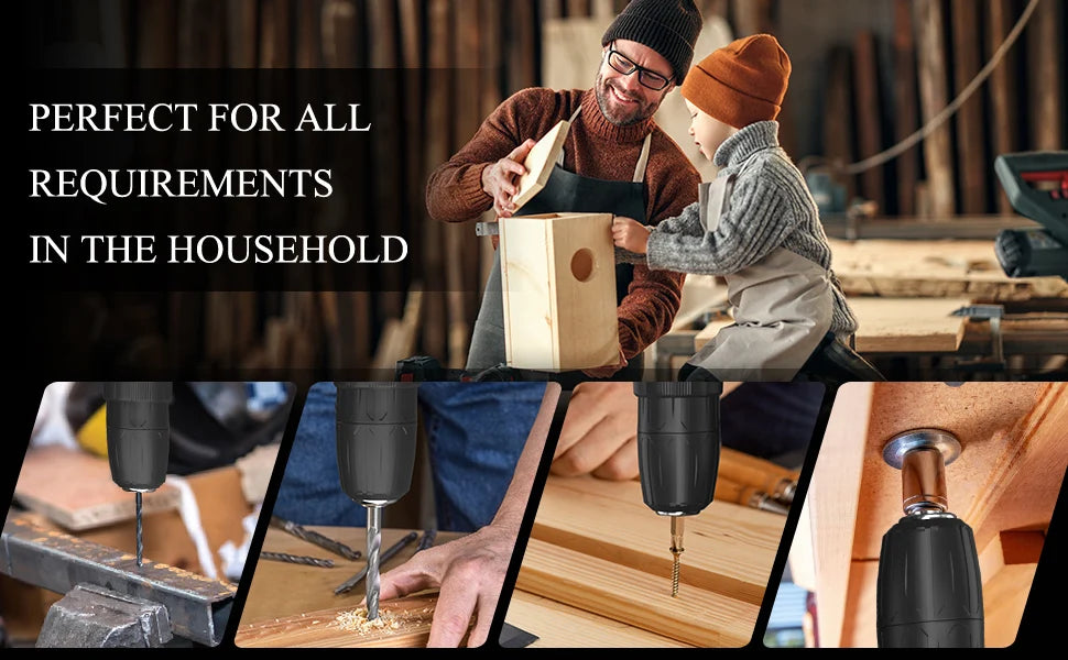 21V Cordless Drill and Electric Screwdriver Kit