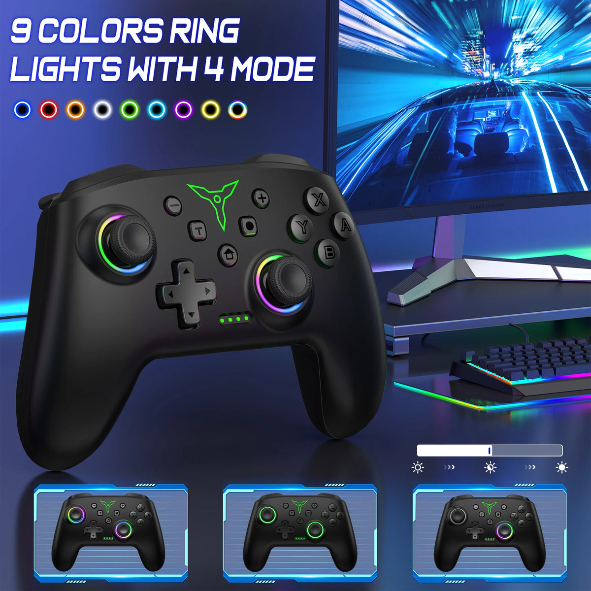 Wireless Game Controller, Hall-Effect or TP28 Options