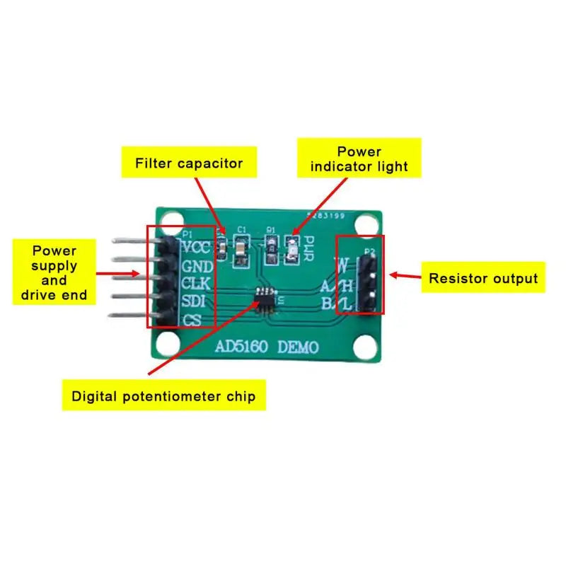 AD5160 SPI digitale potmeter-module