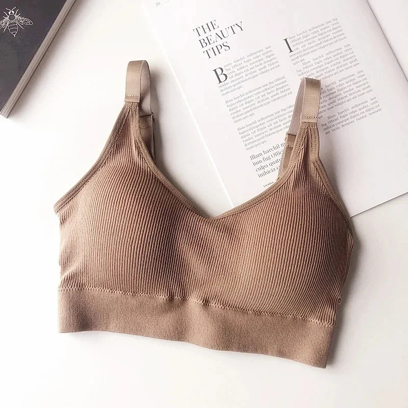 Sexy Underwear Women Gather No Steel Ring Lingerie Bra Tube Top Wrapped Chest Beauty Back Actival Cotton Thin Section Tube Top 
