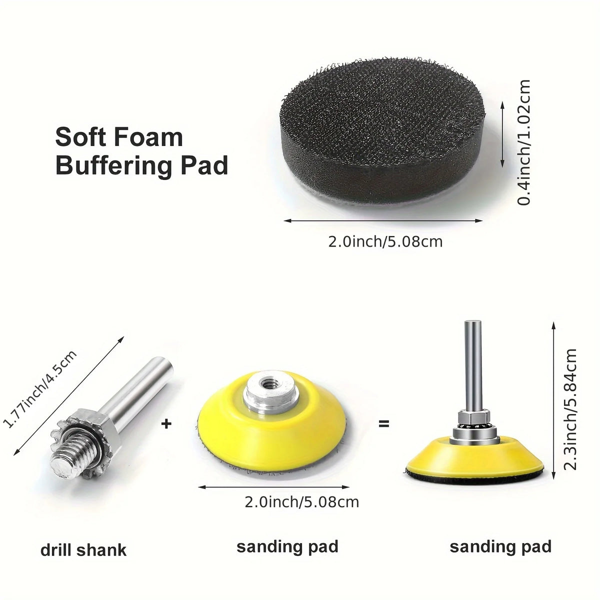 2Inch Sanding Disc 124Pcs, Wet Dry Hook & Loop Sandpaper 60 to 10000 Grit with Backing Pads & Interface Pad for Auto Metal Wood