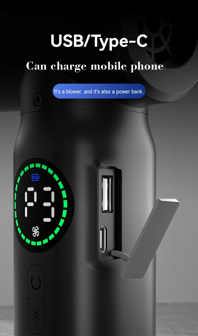 7500mAh Portable Compressed Air Duster Multi Air Blower & Vacuum Cleaner Cordless Duster Blower for Keyboard Computer Cleaning 