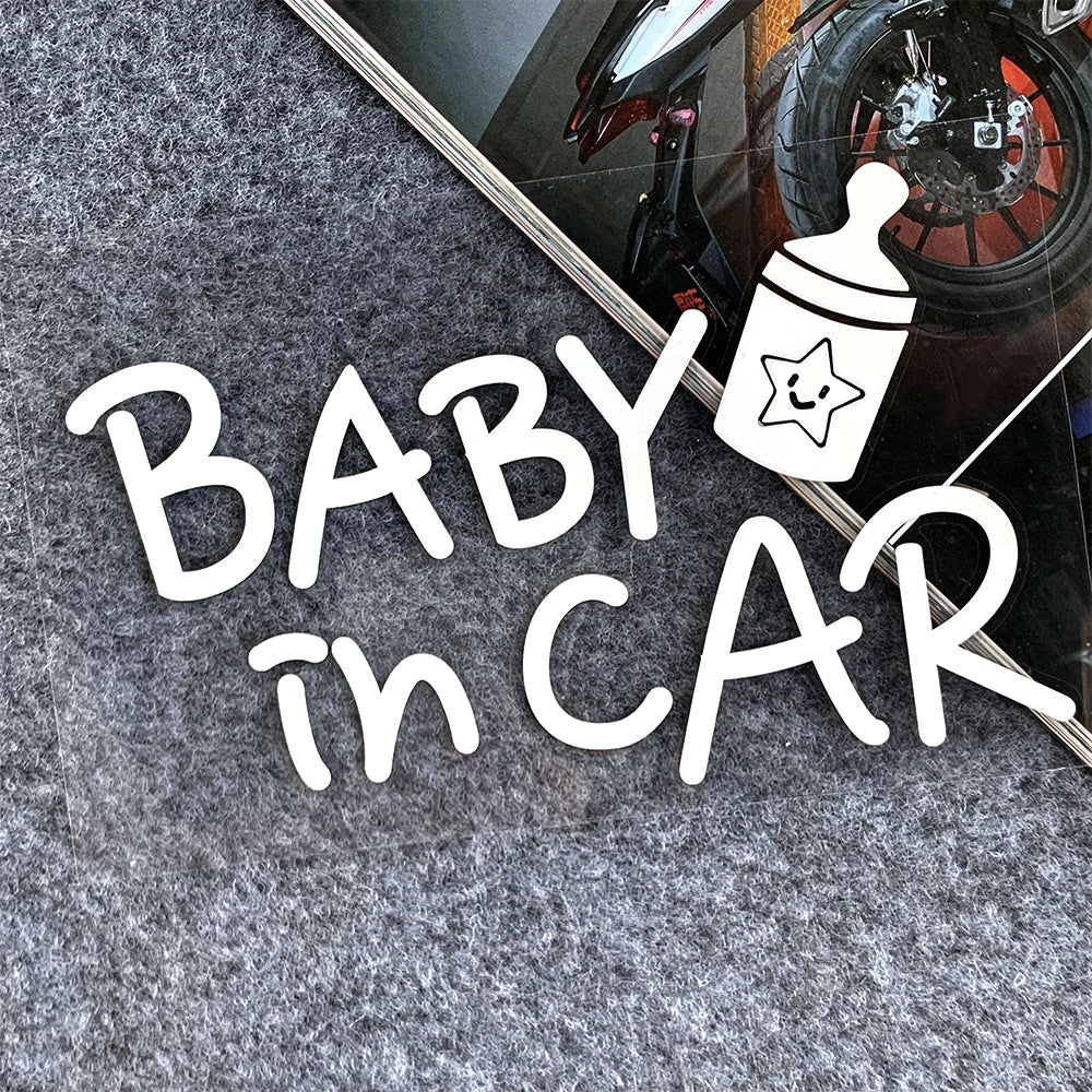 Αυτοκόλλητο Baby in Car με αντανακλαστικό ή ουράνιο τόξο – Σχέδια επιλογών