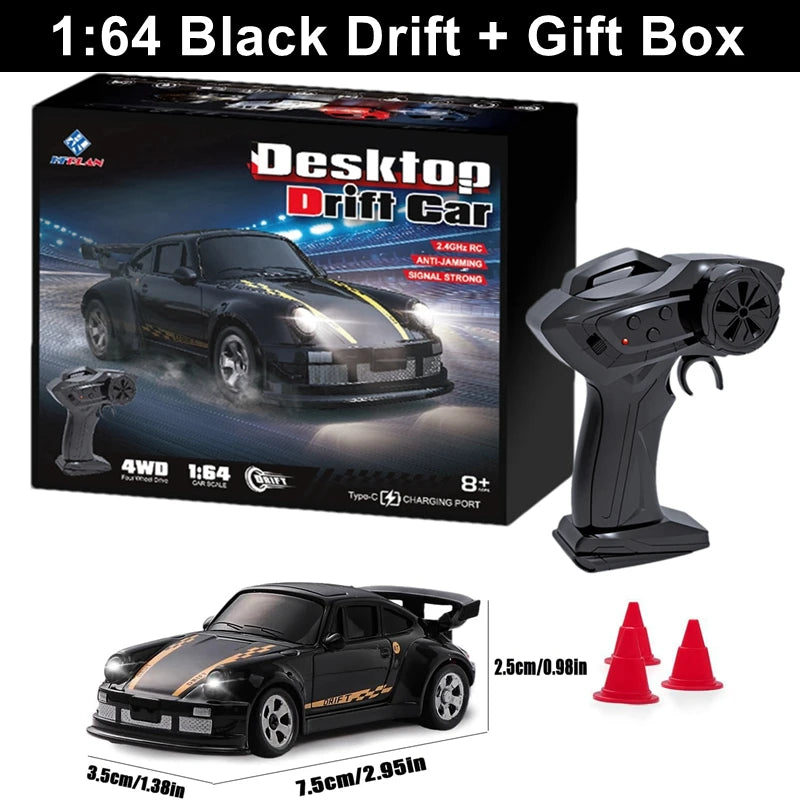 1/64 High‑Speed Drift RC Car 4WD Mini Racing Model