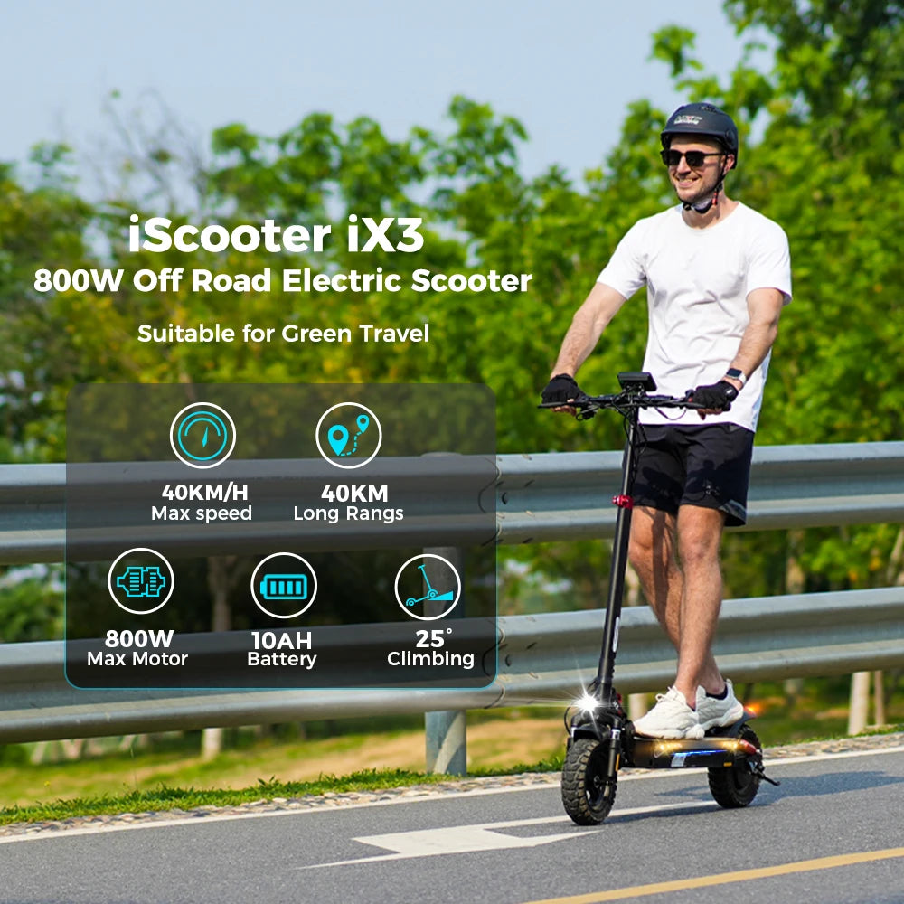 iScooter iX3 Powerful Electric Scooter for Off‑Road and City Riding