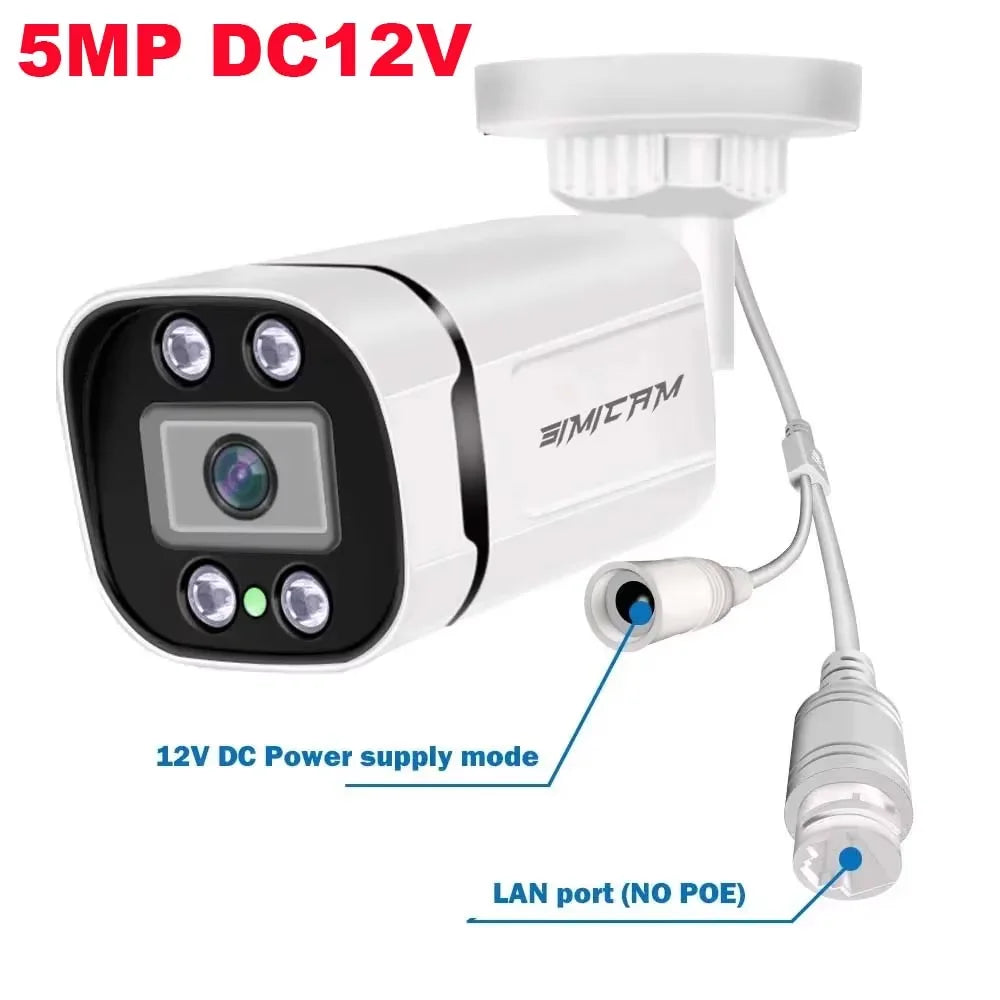 4K PoE IP Surveillance Camera with Audio Night Vision Waterproof Bullet