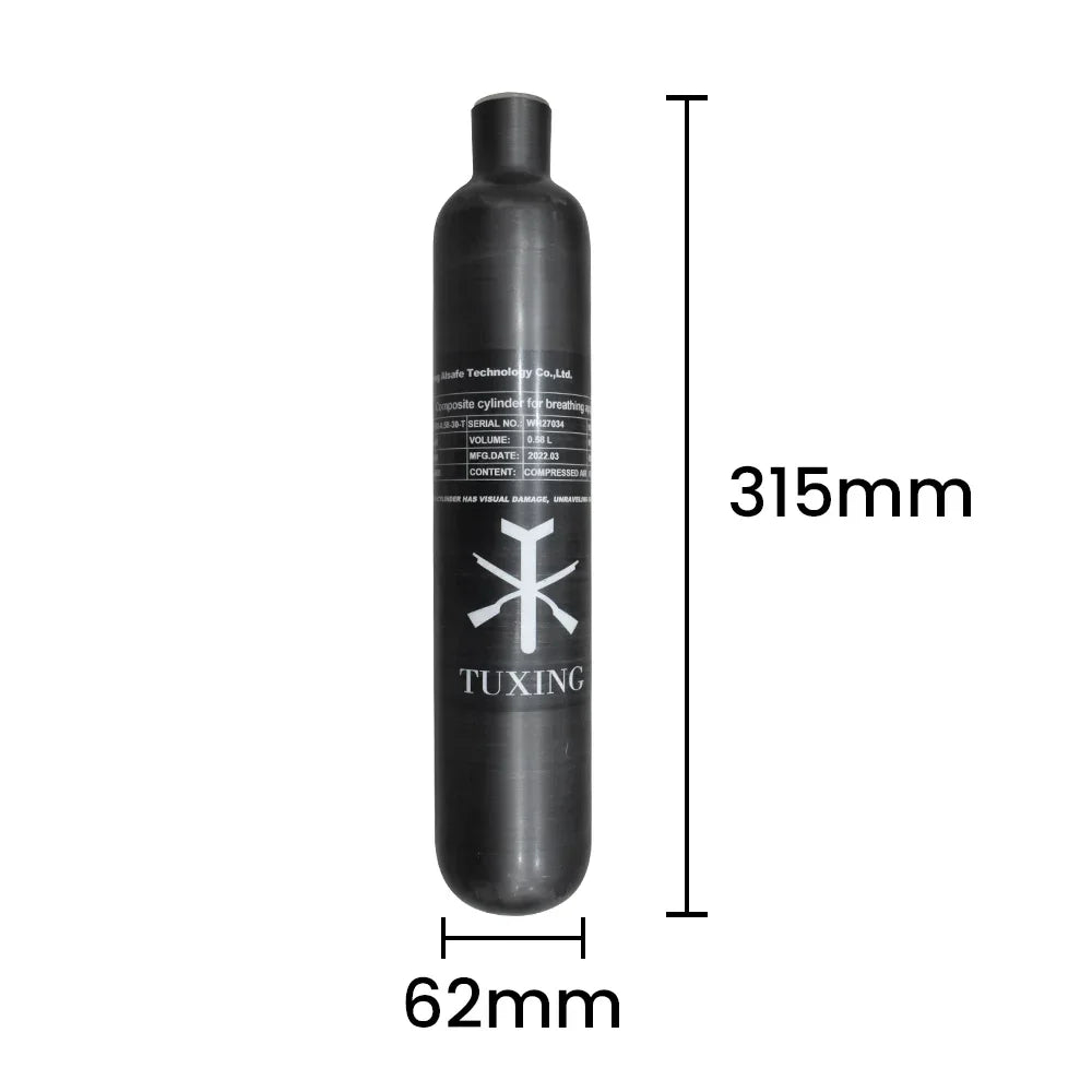 Carbon Fiber Cylinder HPA Tank 0.58L 300Bar M18*1.5