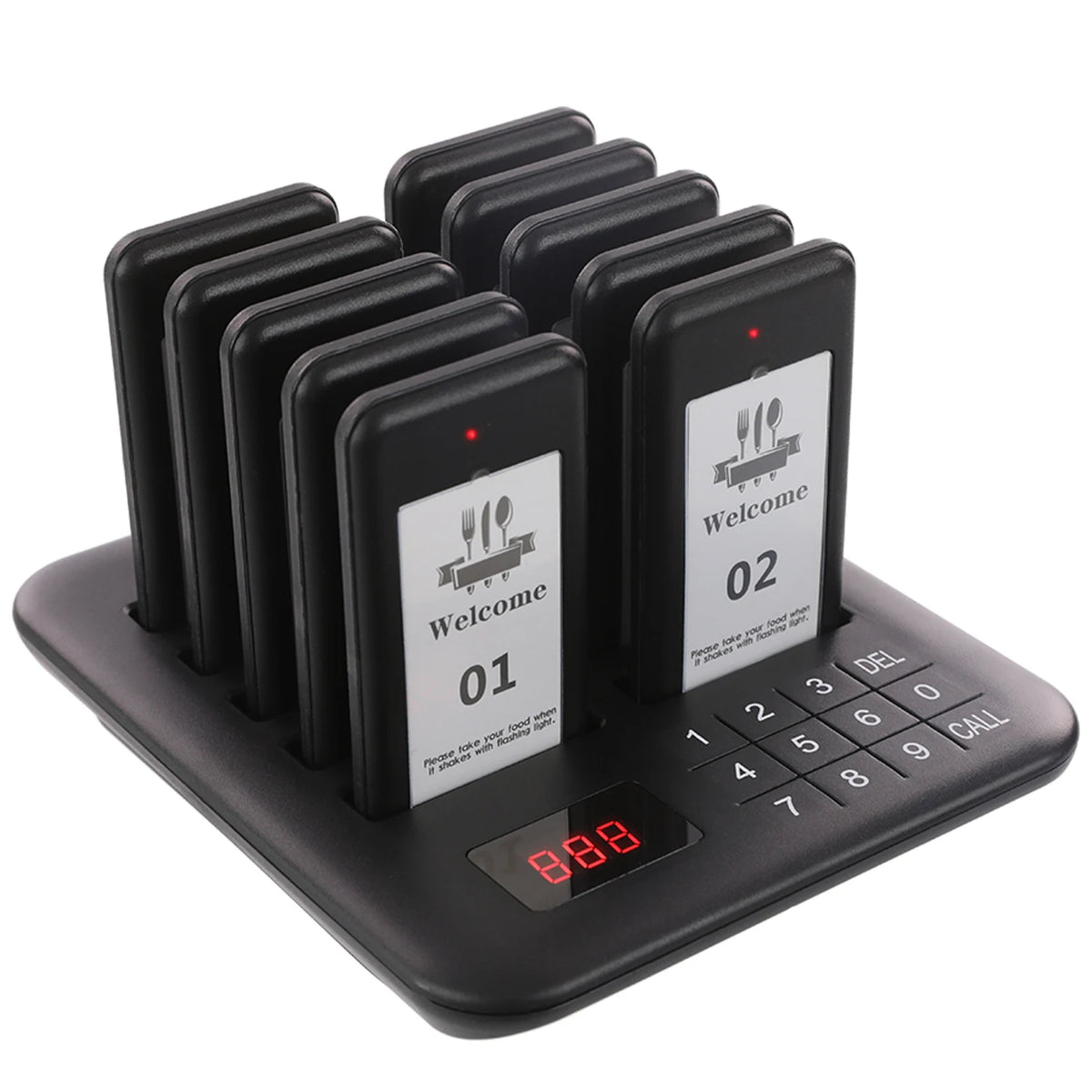 Wachtrijsysteem voor restaurant en extra pager-opties
