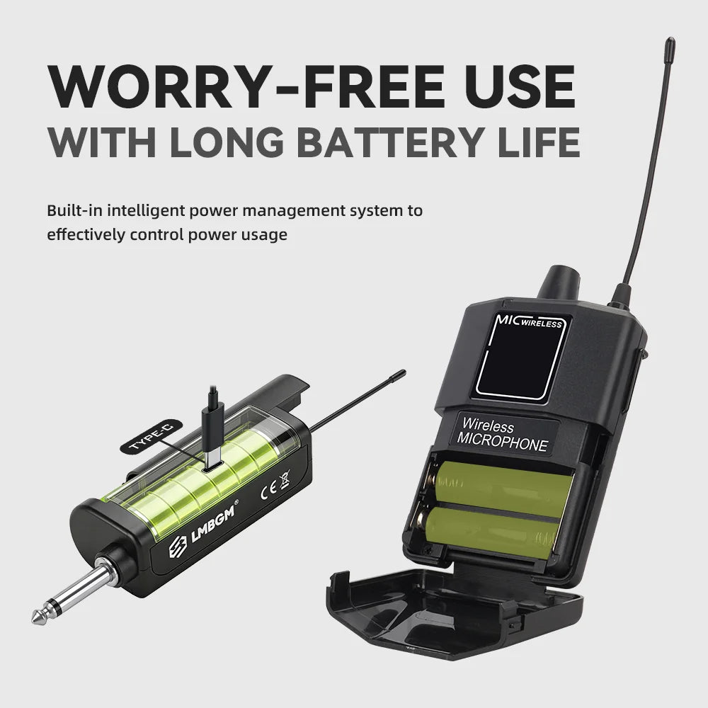 Wireless Headset Microphone Kit with USB-C Charging Receiver