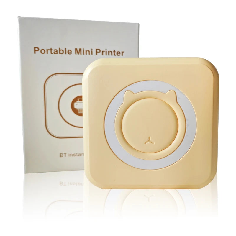 Portable Mini Thermal Printer Wirelessly BT 203dpi Photo Label Memo Wrong Question Printing With USB Cable Imprimante Portable 