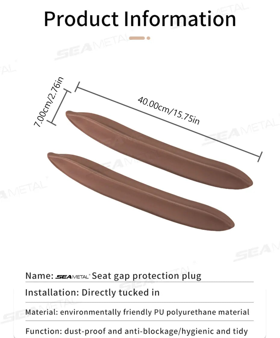 SEAMETAL Plug-In Car Seat Gap Filler Elastic Polyurethane Seat Crevice Filling Strip Universal Seat Blocker Prevent Dropping