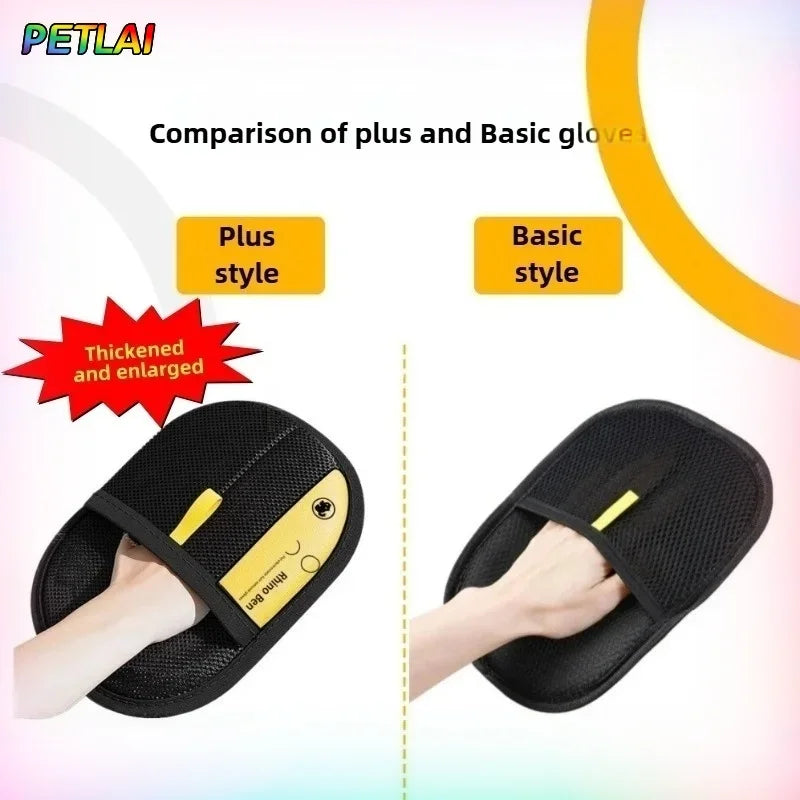 Pet hair glove removal Cat Grooming Reusable Electrostatic Dedusting Brush Dog Hair Remover for Couch Carpet Clothes Washable 